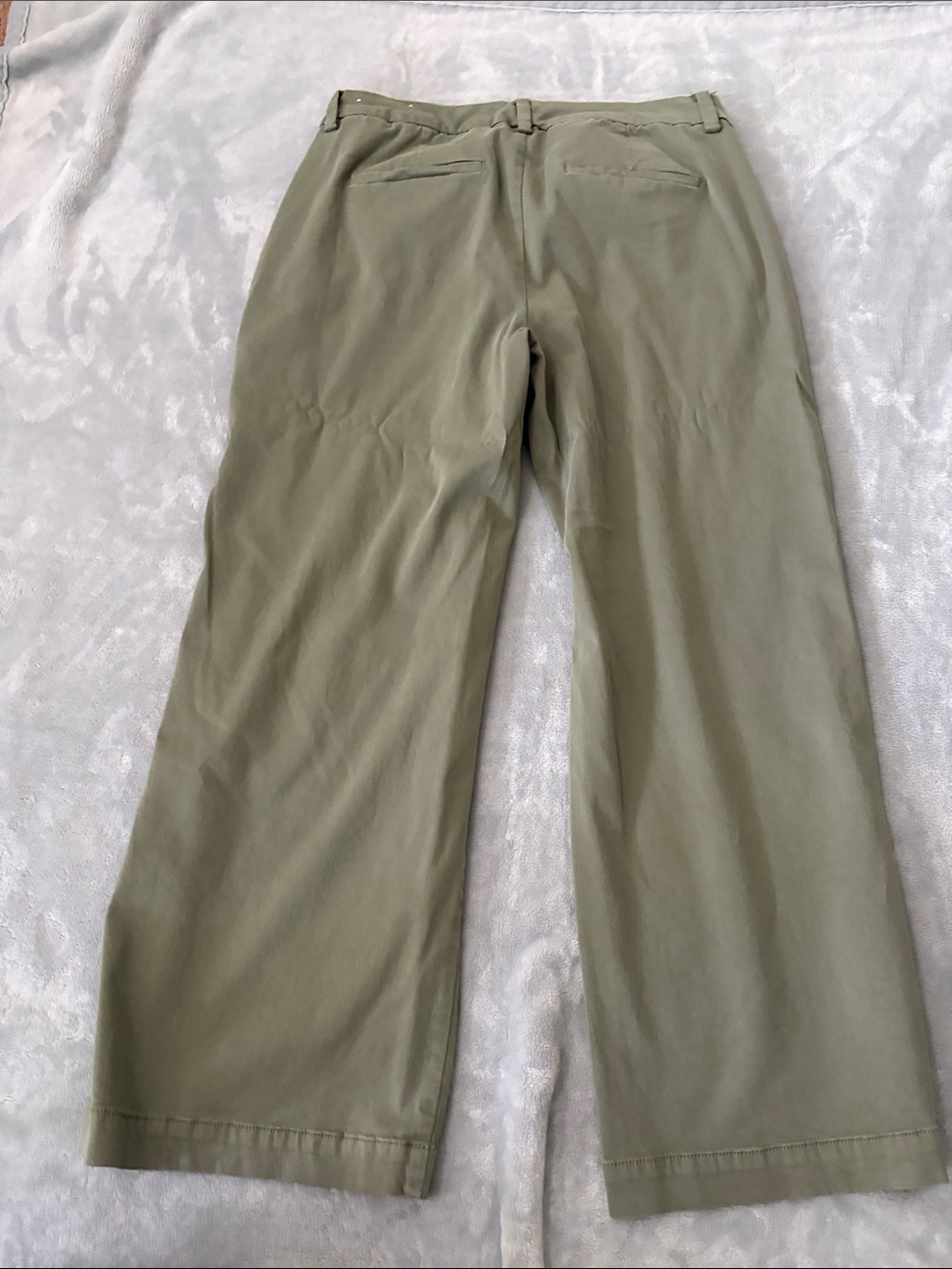 Olive Wide-Leg Ladies Pants - Picture 2 of 2